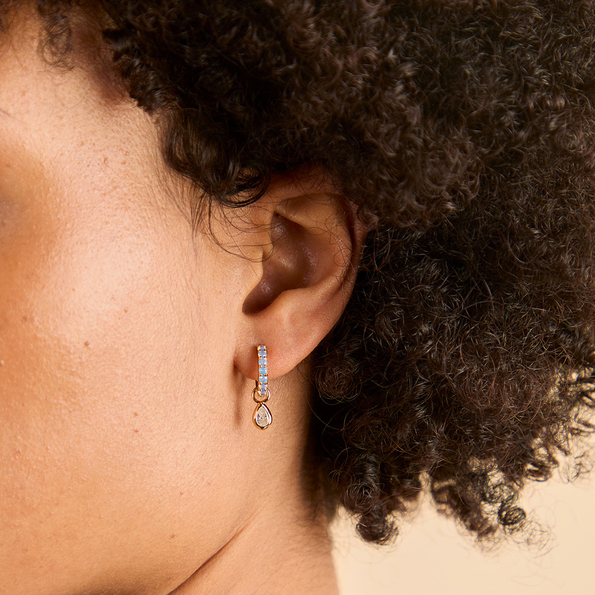 Opal & Pear Charm Huggies-Astrid & Miyu