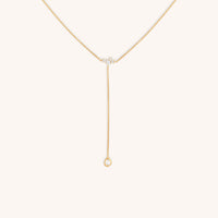 Pear Bezel Cluster Lariat-Astrid & Miyu