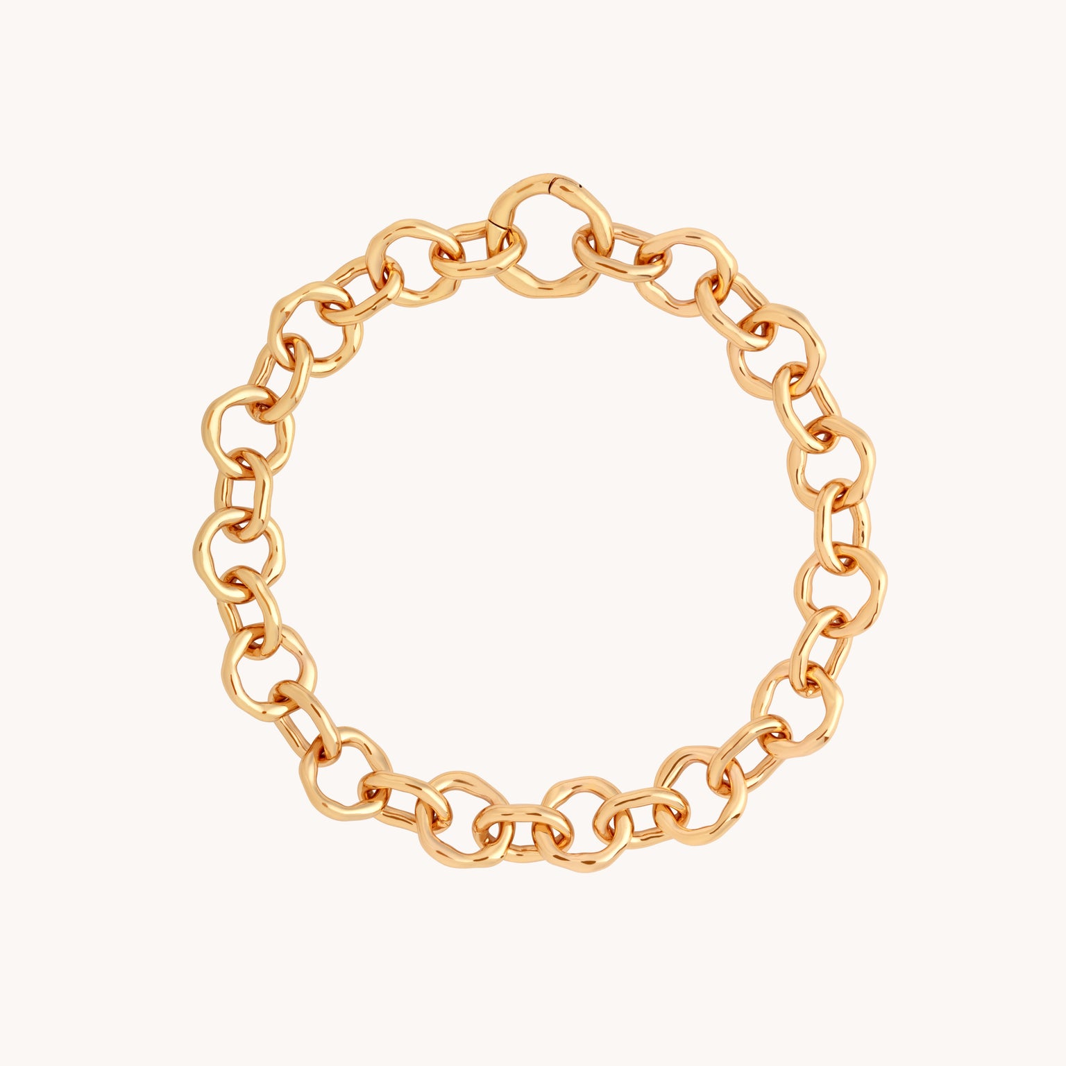 Molten Link Chain Bracelet in Gold-Astrid & Miyu