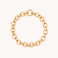 Molten Link Chain Bracelet in Gold-Astrid & Miyu