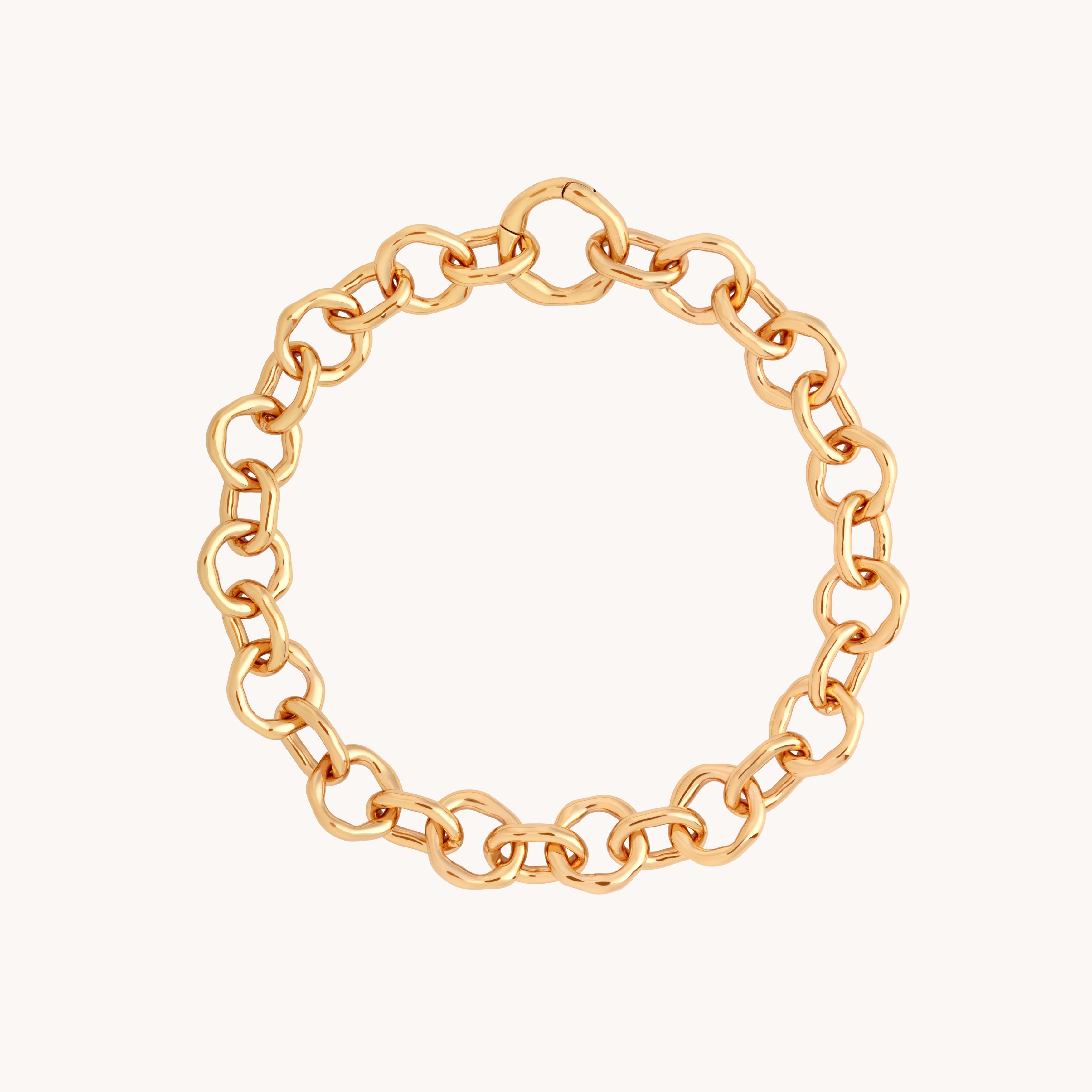 Molten Link Chain Bracelet in Gold-Astrid & Miyu