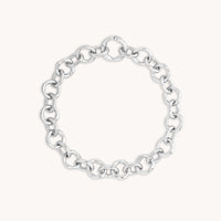Molten Link Bracelet in Silver-Astrid & Miyu