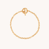 T-Bar Chain Bracelet in Gold-Astrid & Miyu