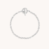 T-Bar Chain Bracelet in Silver-Astrid & Miyu