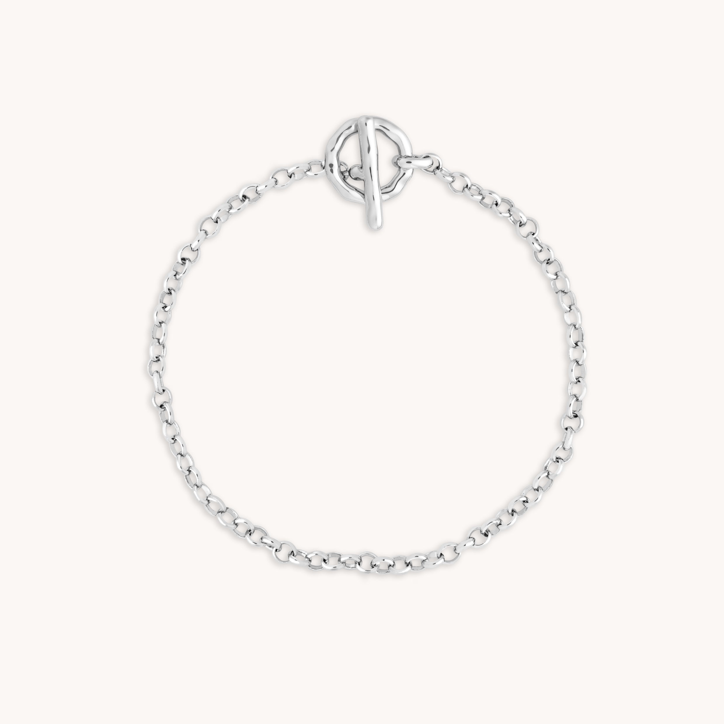 T-Bar Chain Bracelet in Silver-Astrid & Miyu