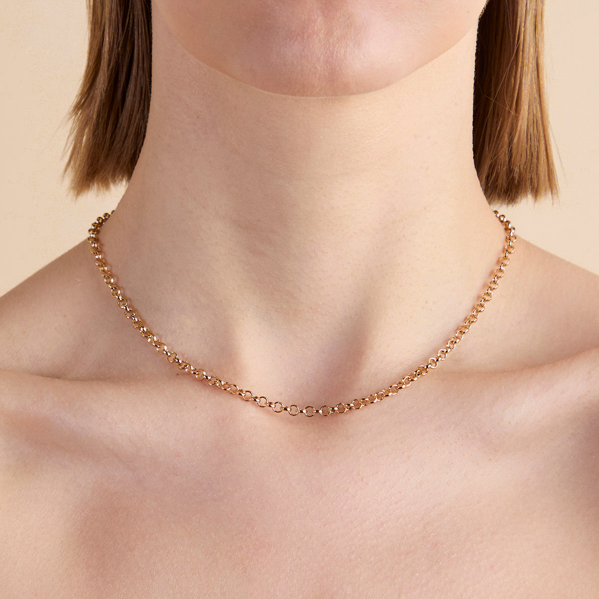 T-Bar Chain Necklace In Gold-Astrid & Miyu