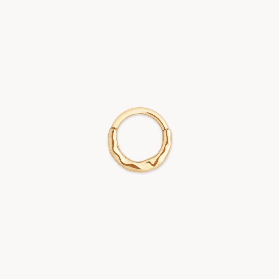 Molten Daith Ring in Solid Gold-Astrid & Miyu