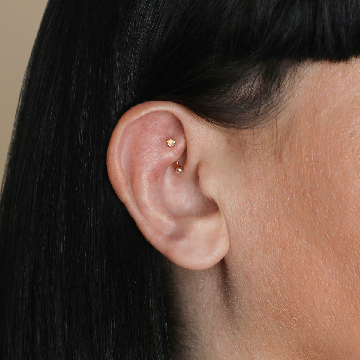 Molten Opal Rook Bar in Solid Gold-Astrid & Miyu