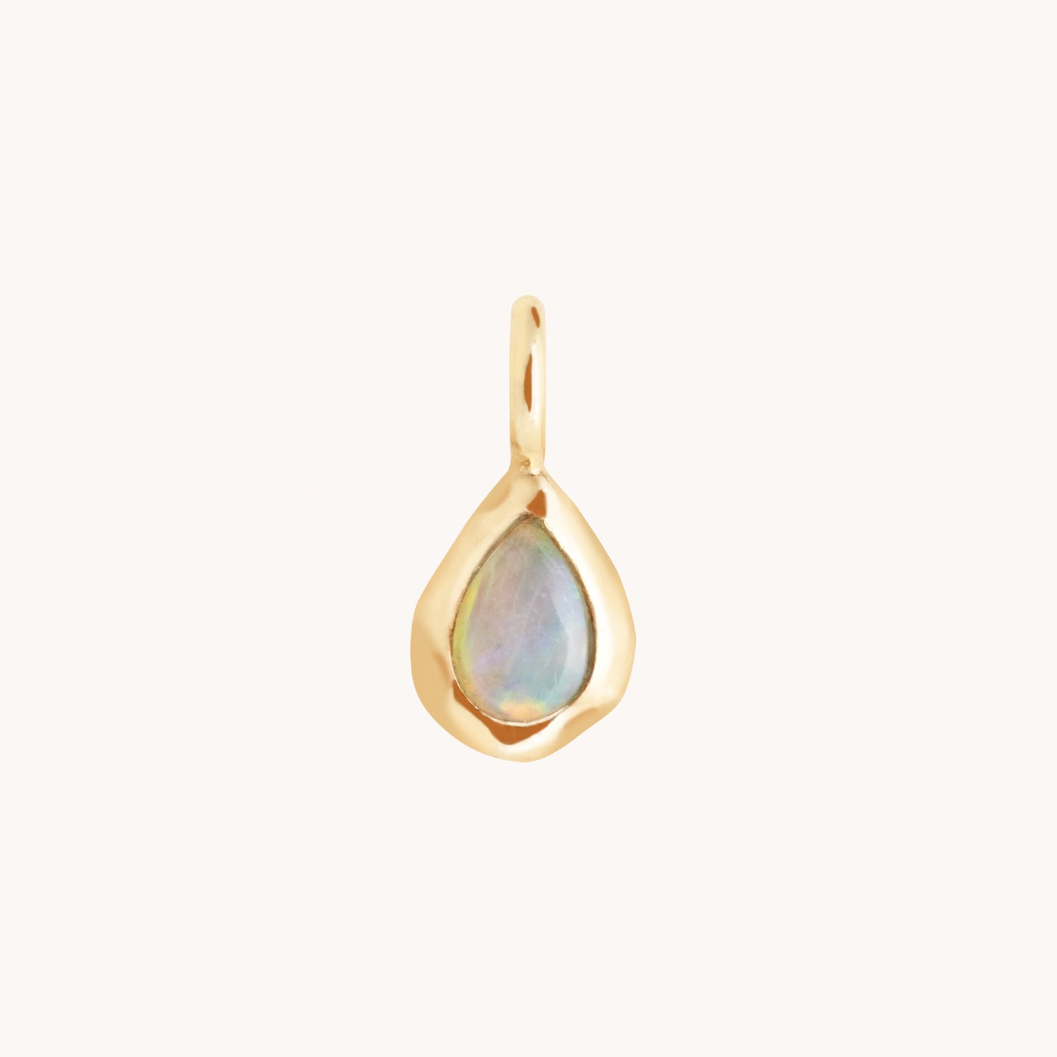 Molten Opal Pear Charm 9k Gold-Astrid & Miyu