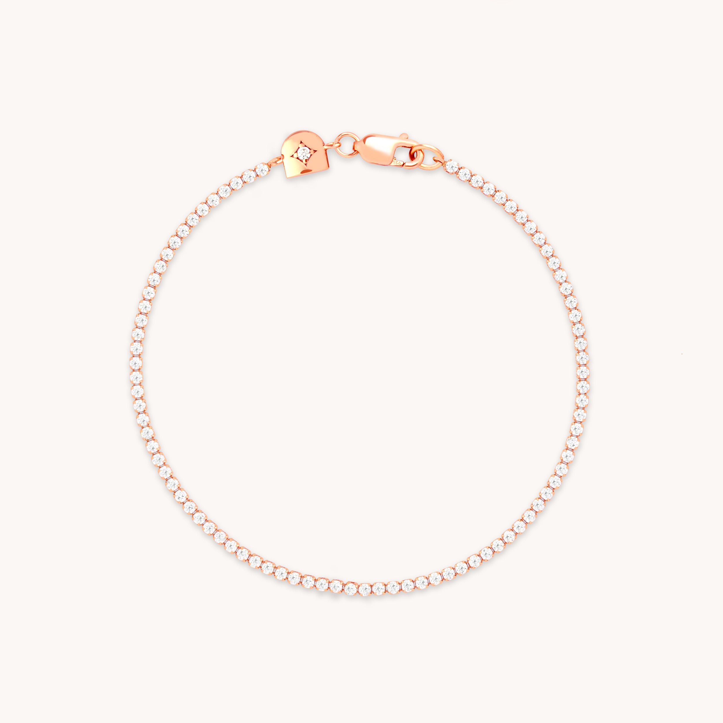 Tennis Chain Bracelet in Rose Gold-Astrid & Miyu