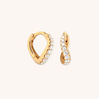 Wave Crystal Huggies in Gold-Astrid & Miyu