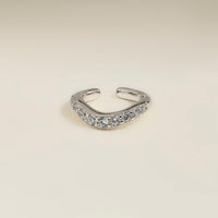 Wave Crystal Ear Cuff in Silver-Astrid & Miyu