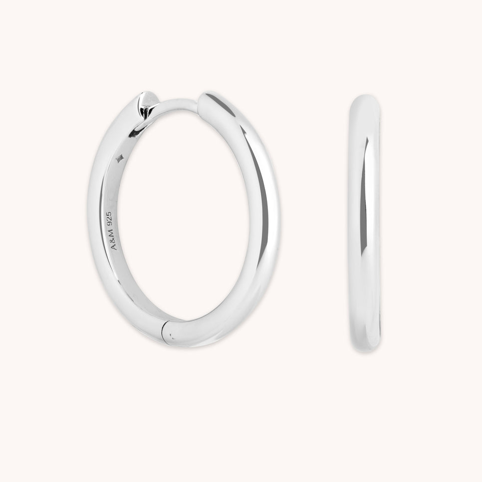Essential Medium Hoops in Silver-Astrid & Miyu
