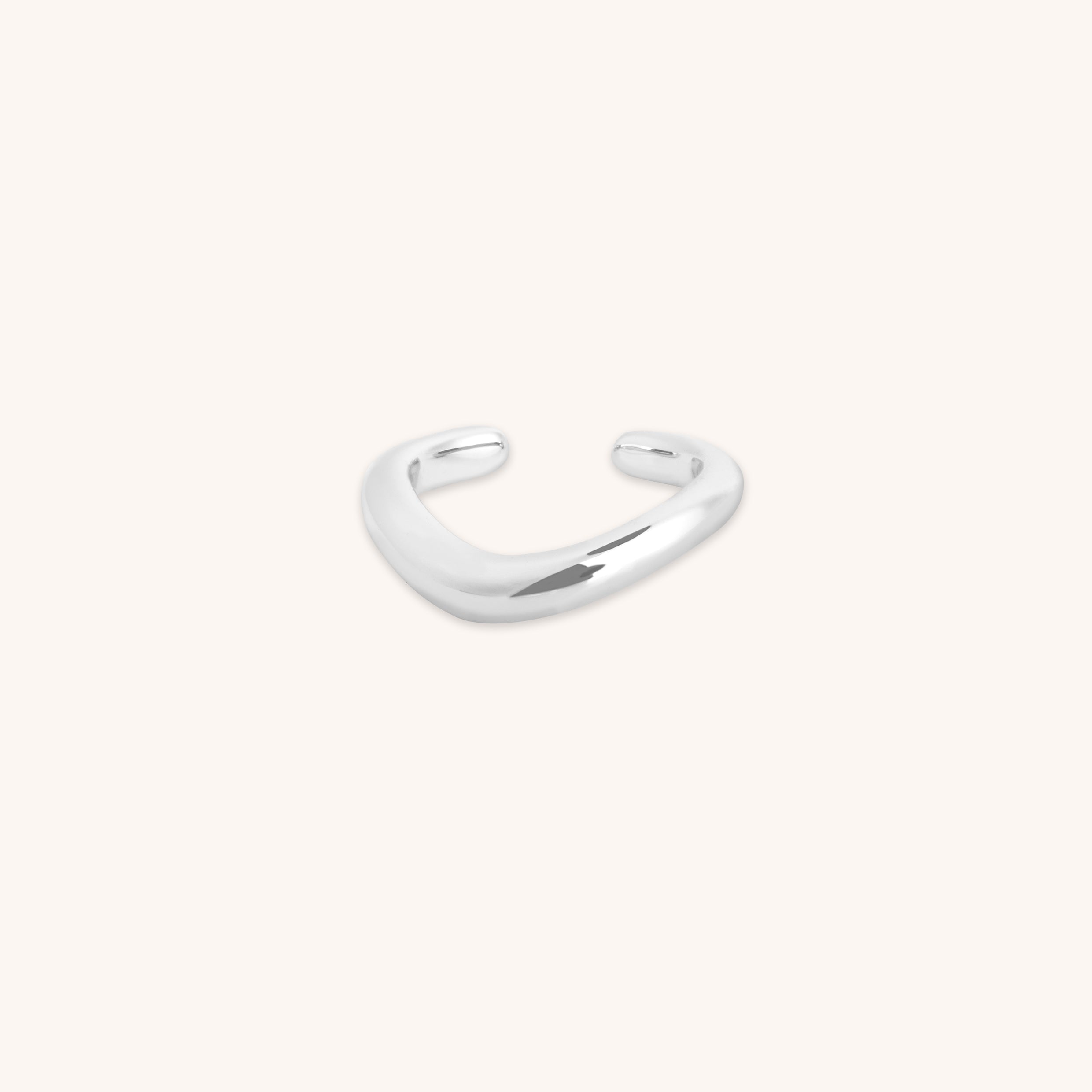 Wave Ear Cuff in Silver-Astrid & Miyu