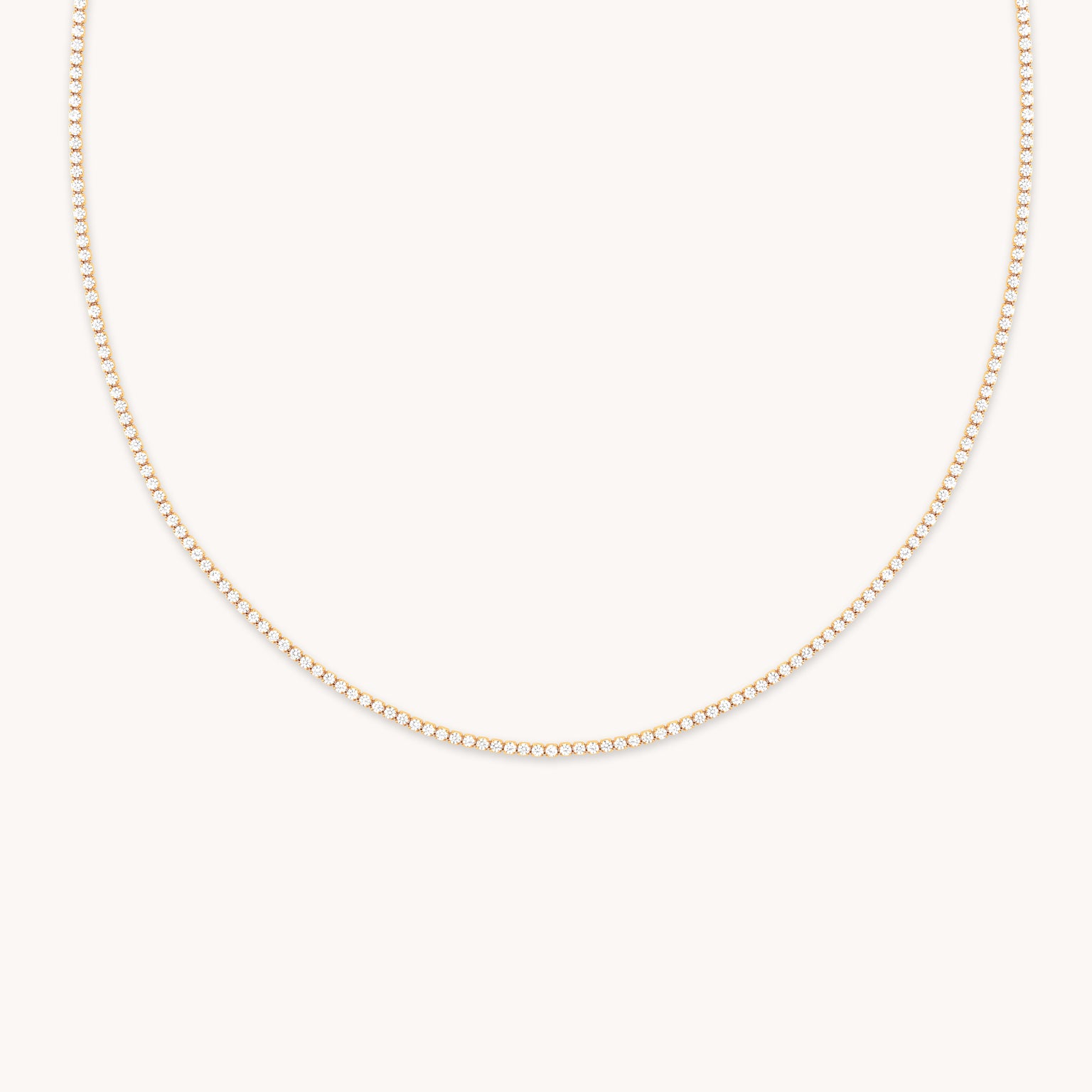 Tennis Chain Necklace in Gold-Astrid & Miyu