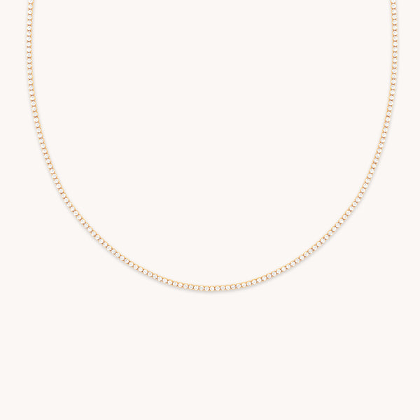 Tennis Chain Necklace in Gold-Astrid & Miyu