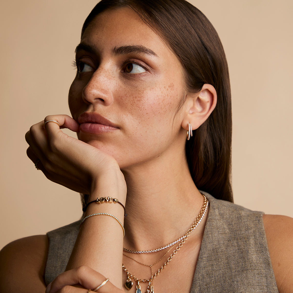 Story Strand Bracelet in Brown-Astrid & Miyu