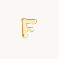 F Initial Click Charm in Solid Gold-Astrid & Miyu