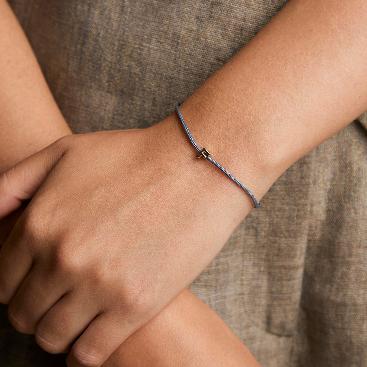 F Initial Click Charm in Solid Gold-Astrid & Miyu