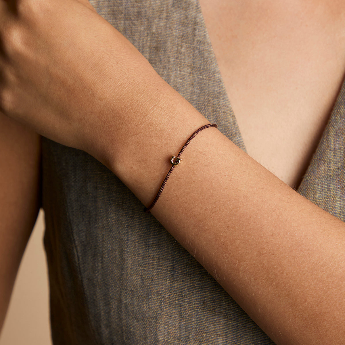 G Initial Click Charm in Solid Gold-Astrid & Miyu