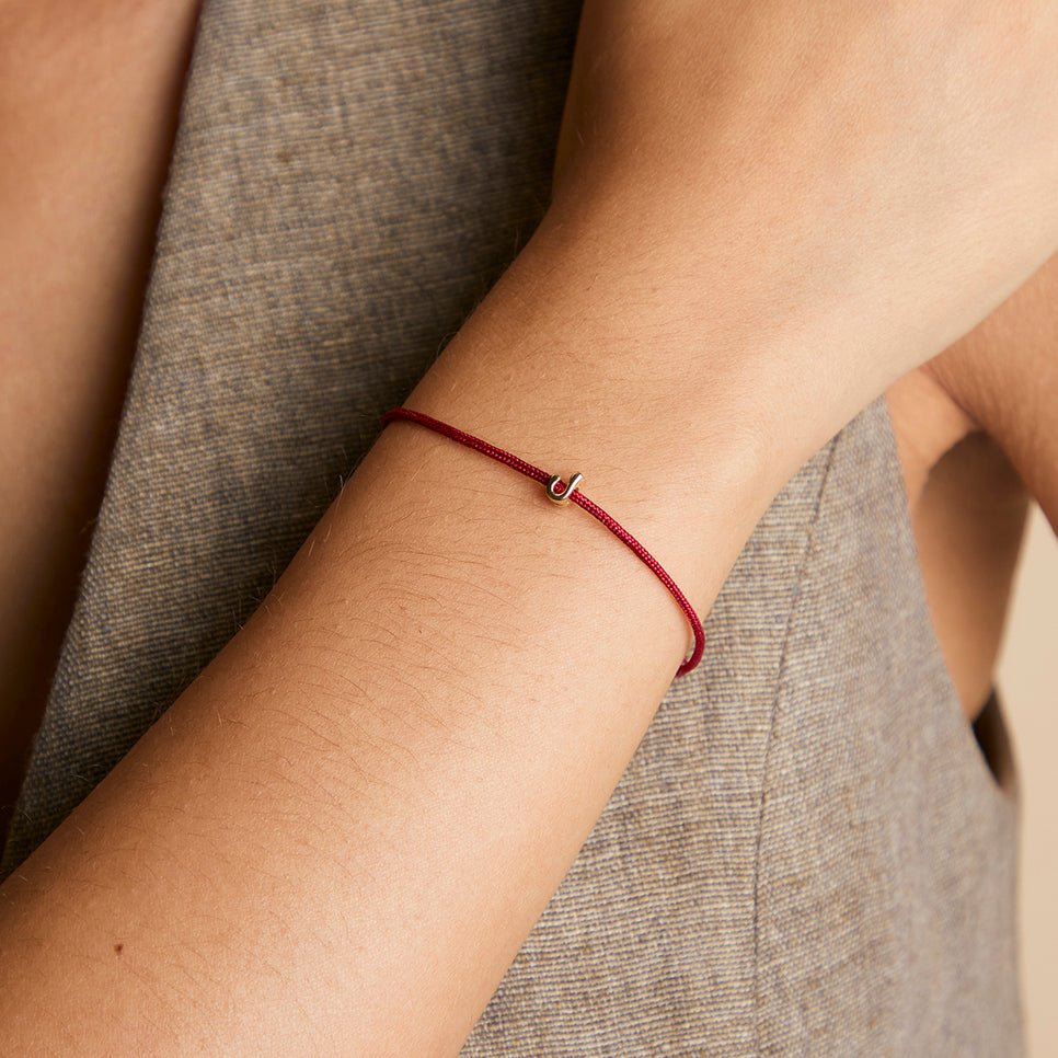 J Initial Click Charm in Solid Gold-Astrid & Miyu