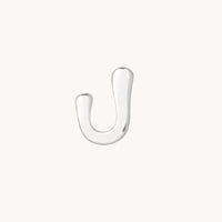 J Initial Click Charm in Solid White Gold-Astrid & Miyu