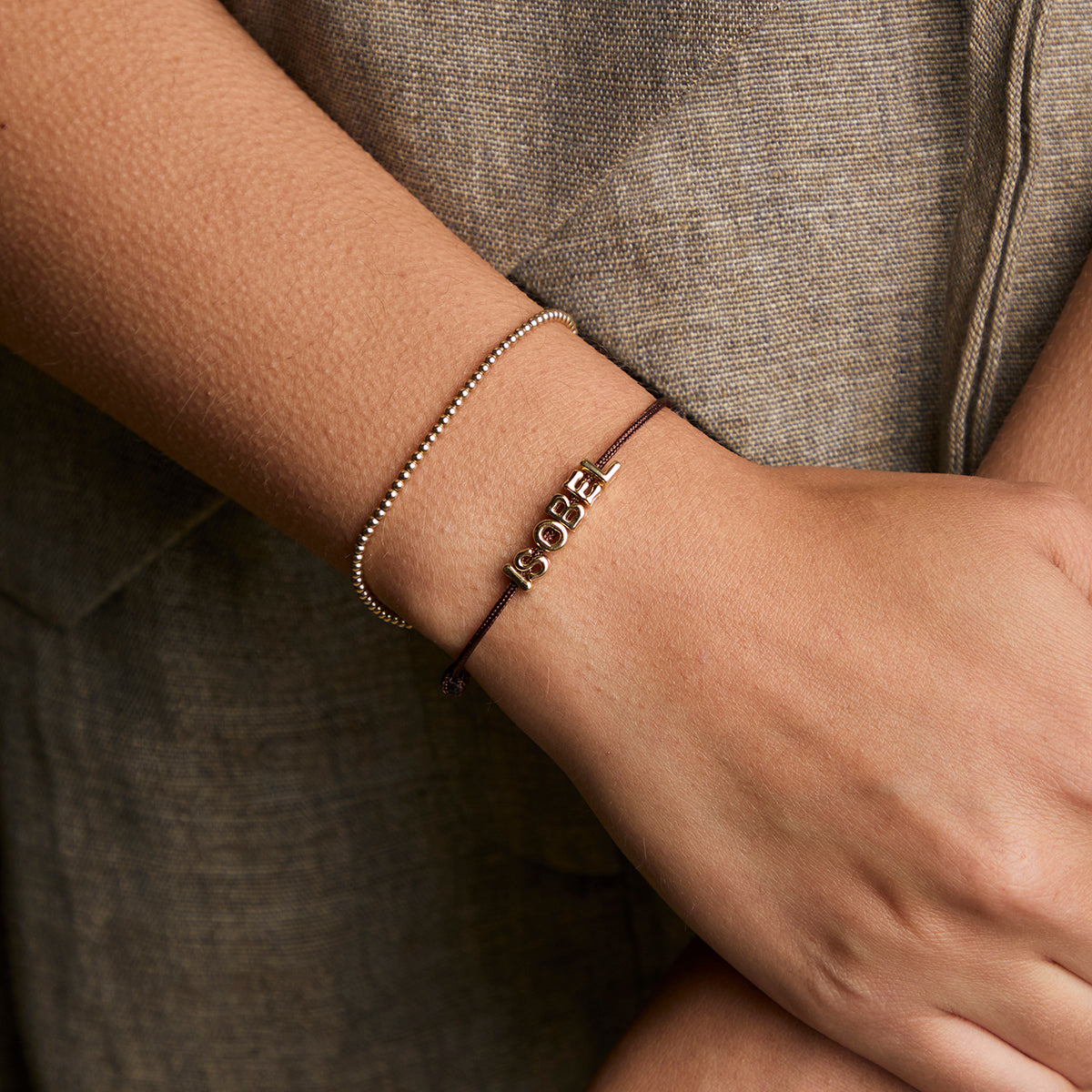 O Initial Click Charm in Solid Gold-Astrid & Miyu