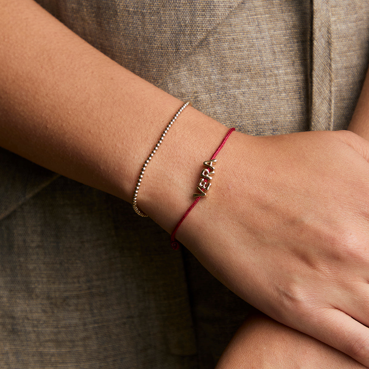 R Initial Click Charm in Solid Gold-Astrid & Miyu