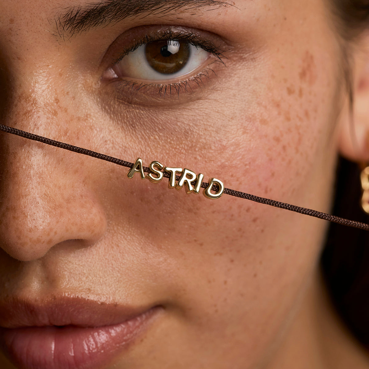 S Initial Click Charm in Solid Gold-Astrid & Miyu