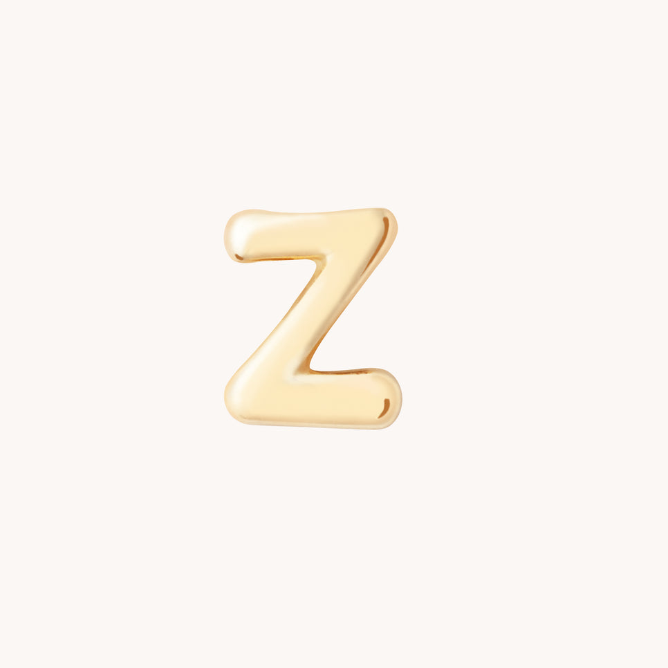 Z Initial Click Charm in Solid Gold-Astrid & Miyu