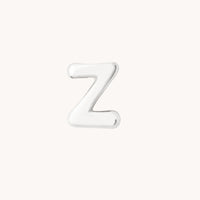 Z Initial Click Charm in Solid White Gold-Astrid & Miyu