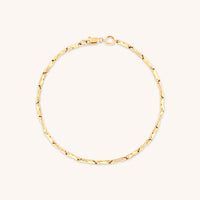 Molten Bar Chain Bracelet in Solid Gold-Astrid & Miyu