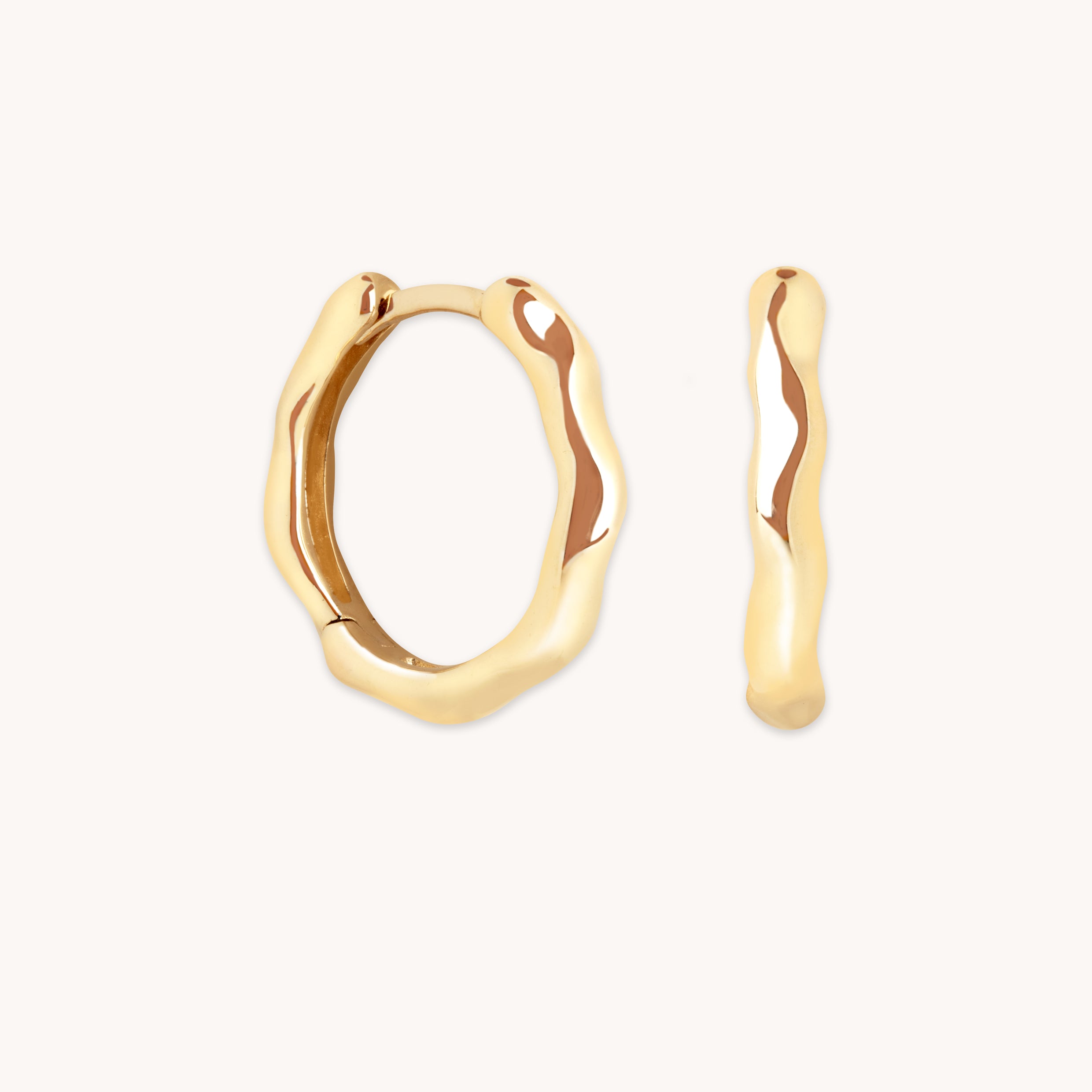 Molten Hoops in Solid Gold-Astrid & Miyu