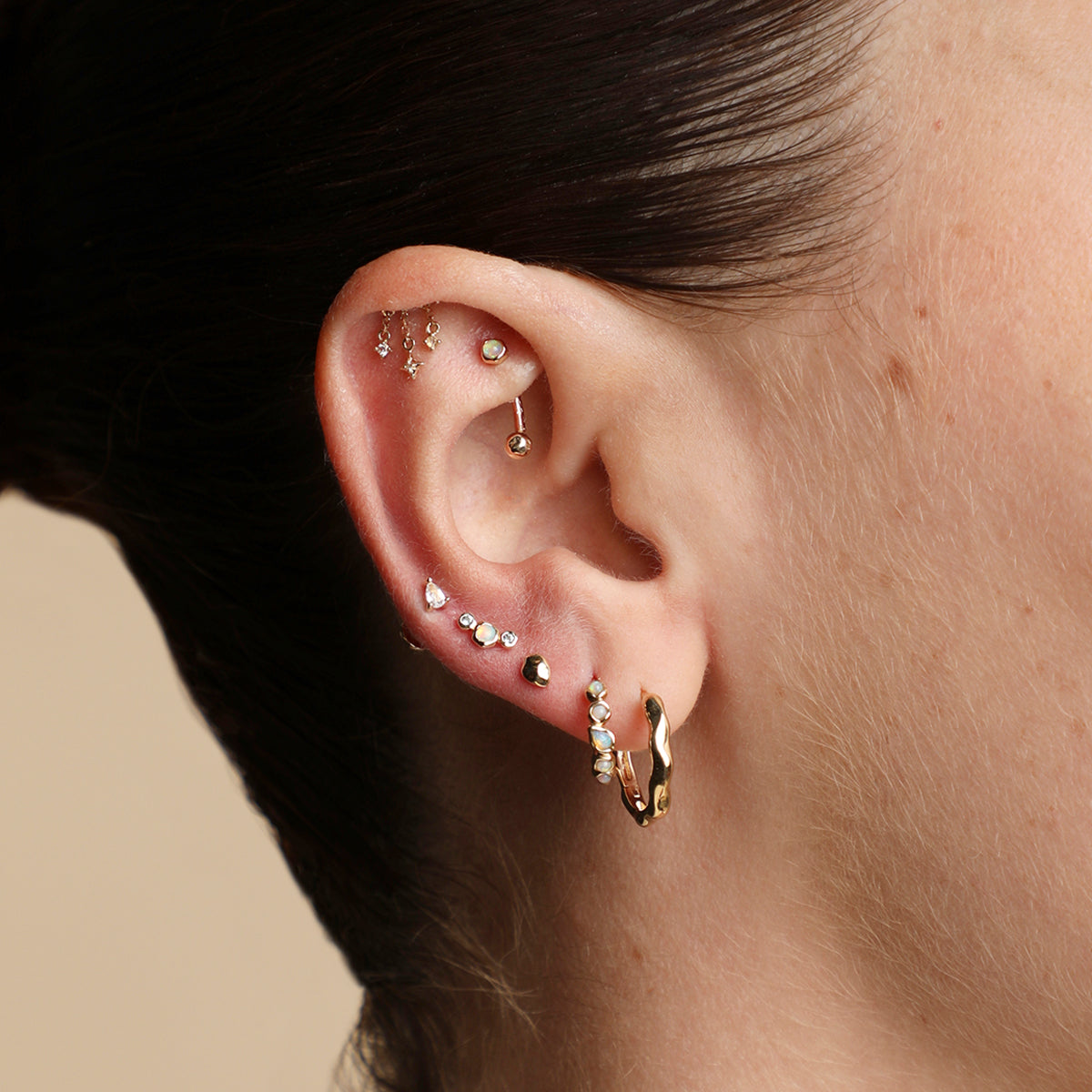 Molten Hoops in Solid Gold-Astrid & Miyu