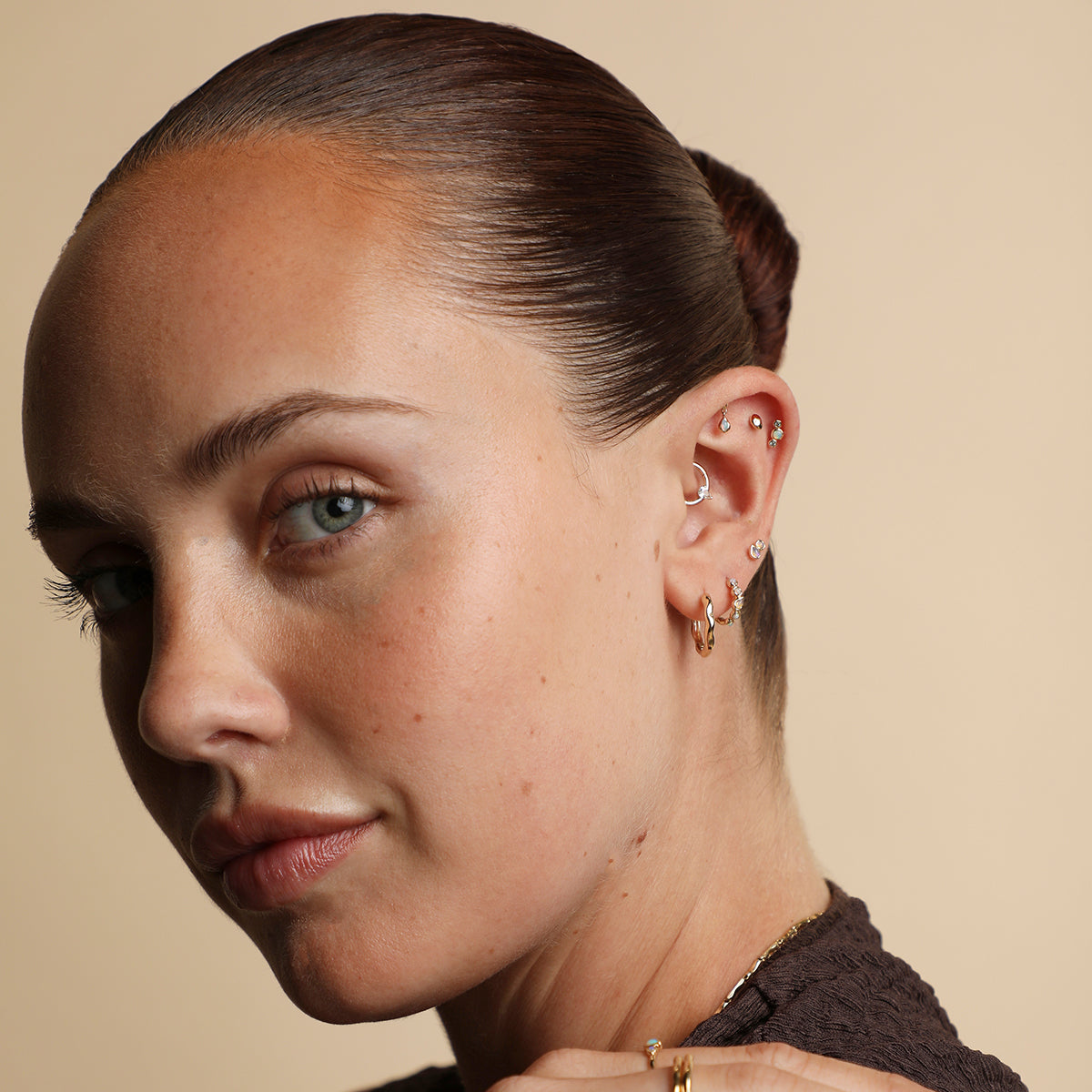 Molten Hoops in Solid Gold-Astrid & Miyu