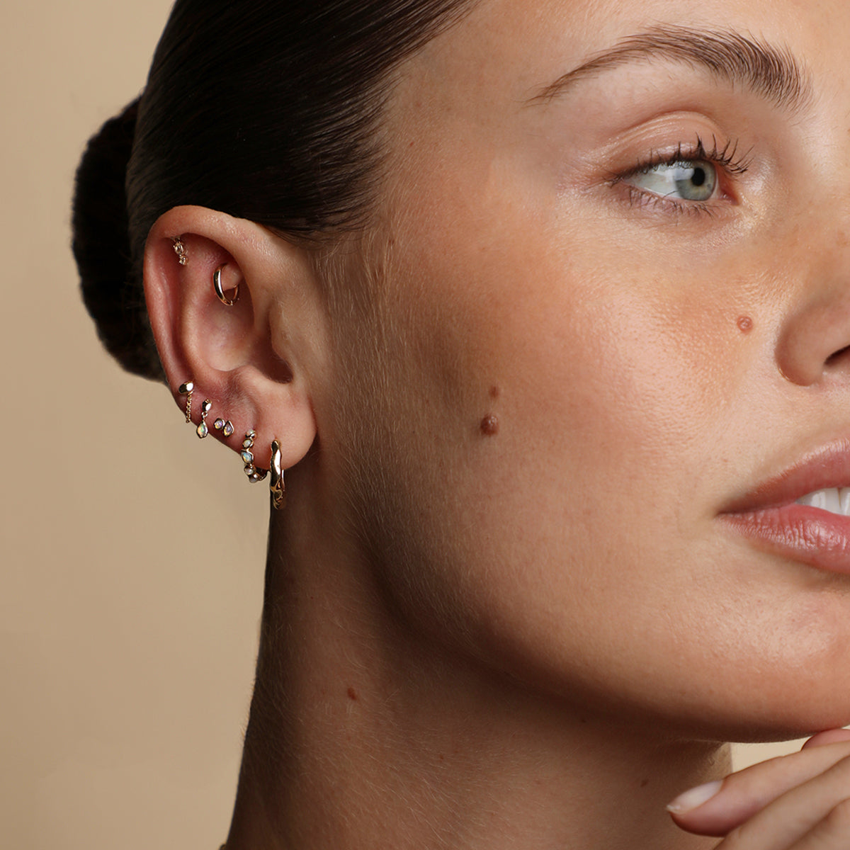 Molten Hoops in Solid Gold-Astrid & Miyu