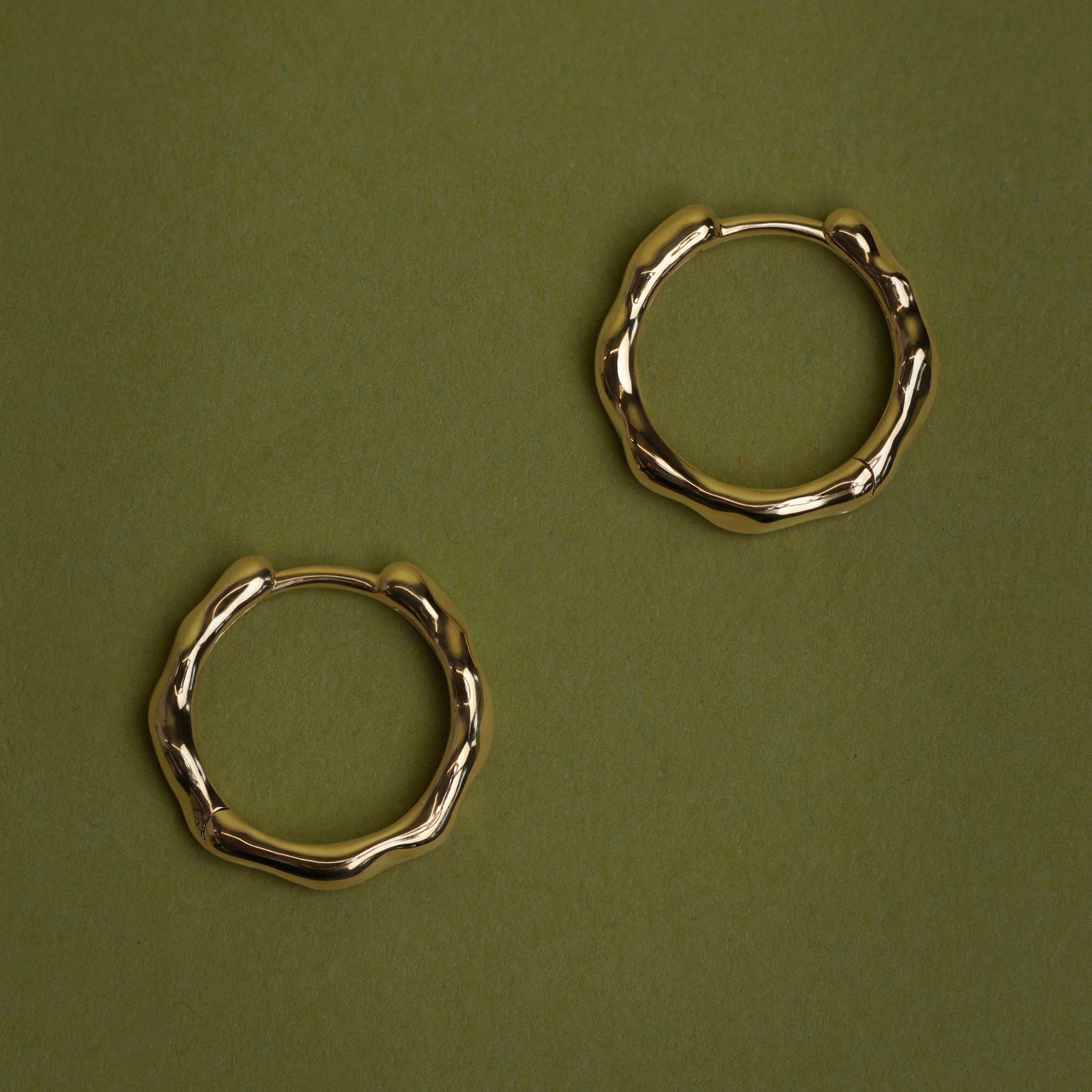 Molten Hoops in Solid Gold-Astrid & Miyu