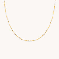 Molten Bar Chain Necklace in Solid Gold-Astrid & Miyu