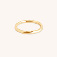 Molten Band Ring in Solid Gold-Astrid & Miyu
