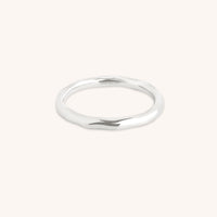 Molten Band Ring in Solid White Gold-Astrid & Miyu