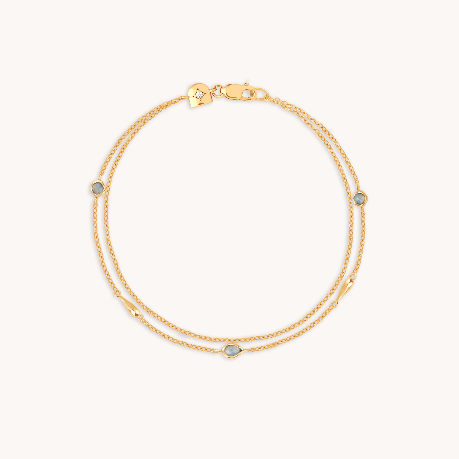 Opal Charm Double Bracelet in Gold-Astrid & Miyu