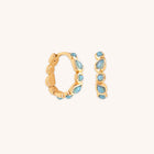 Opal Pear Bezel Hoops in Gold-Astrid & Miyu