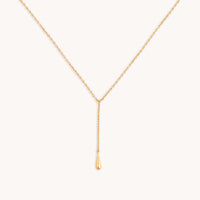 Molten Charm Lariat Necklace in Gold-Astrid & Miyu