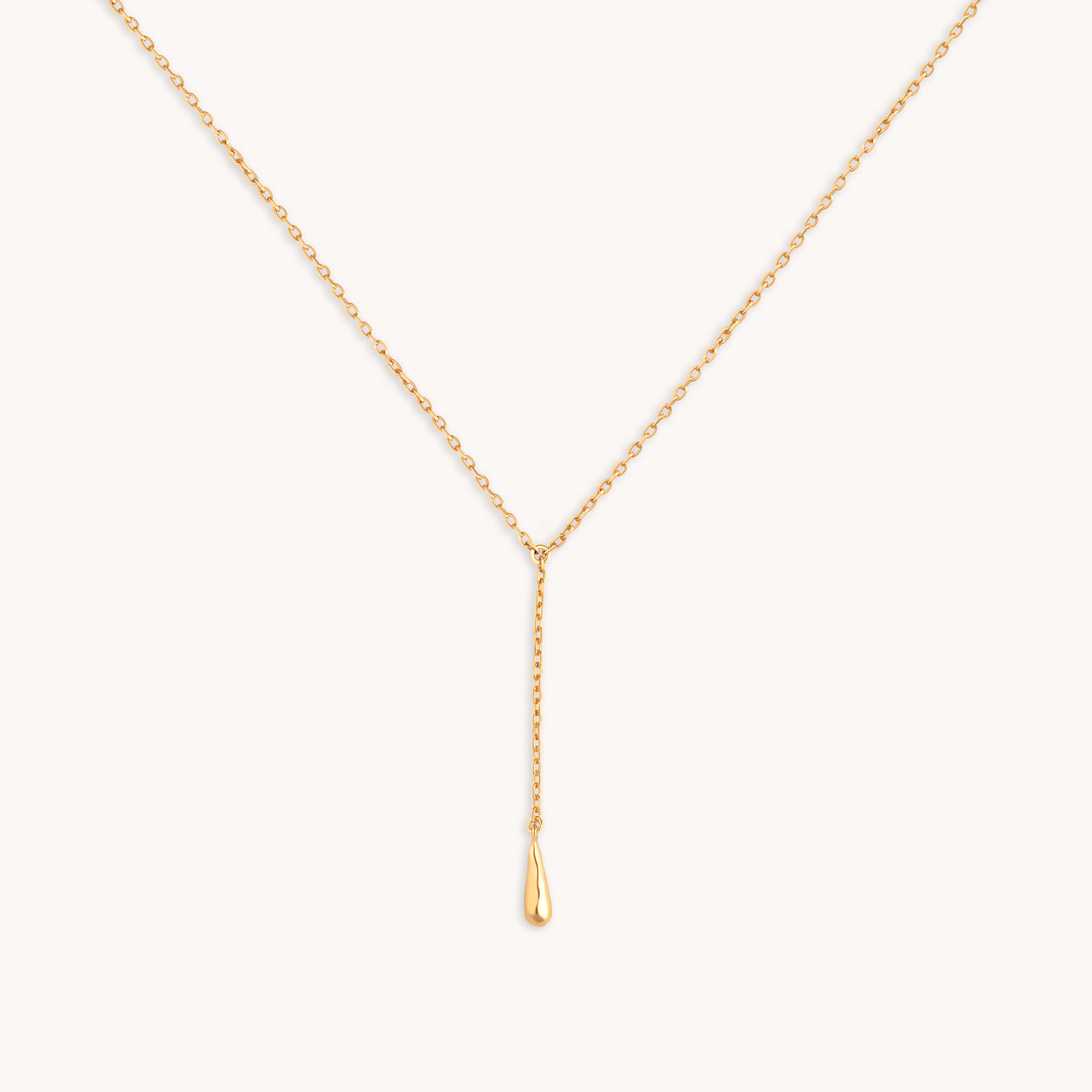 Molten Charm Lariat Necklace in Gold-Astrid & Miyu