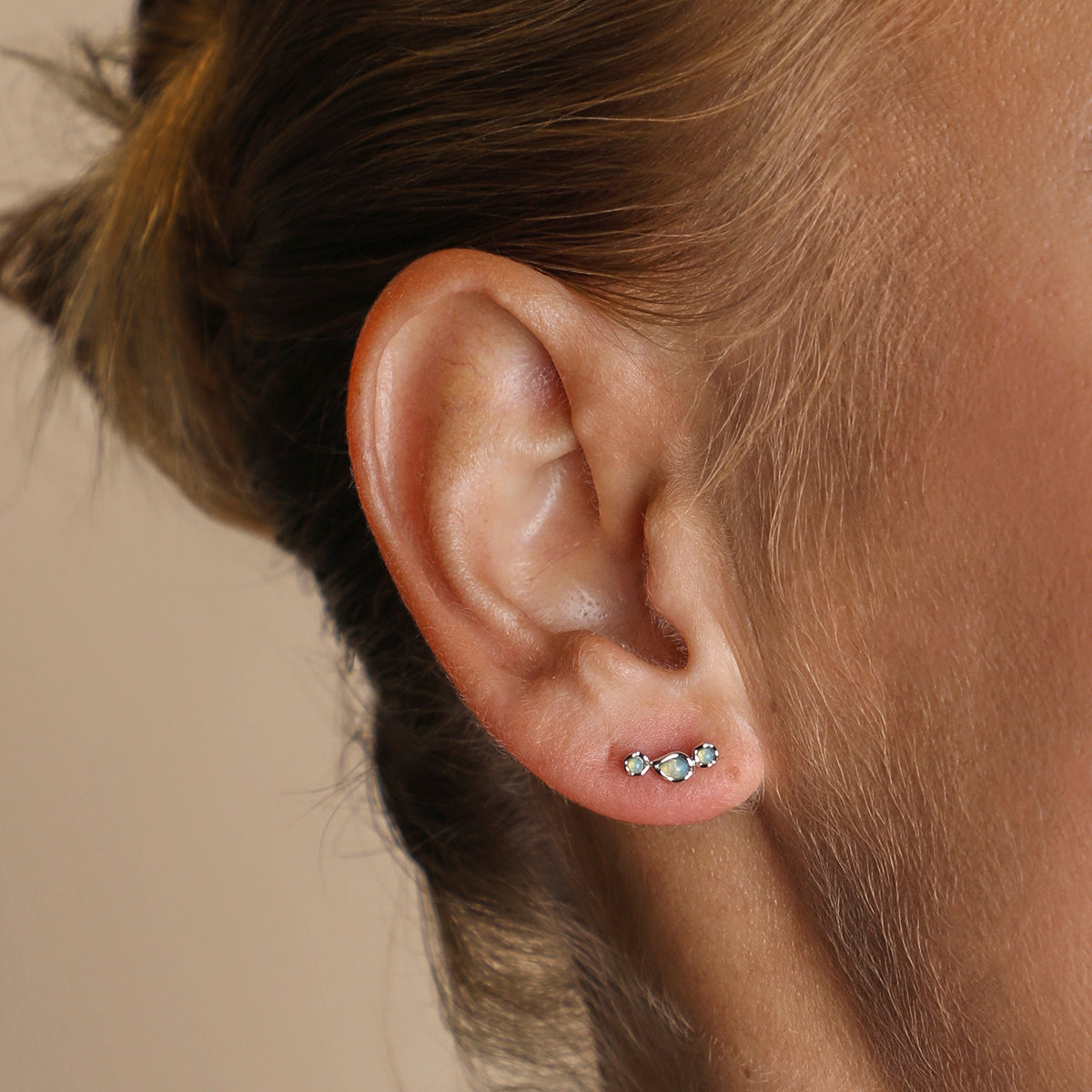 Opal Climber Studs in Silver-Astrid & Miyu