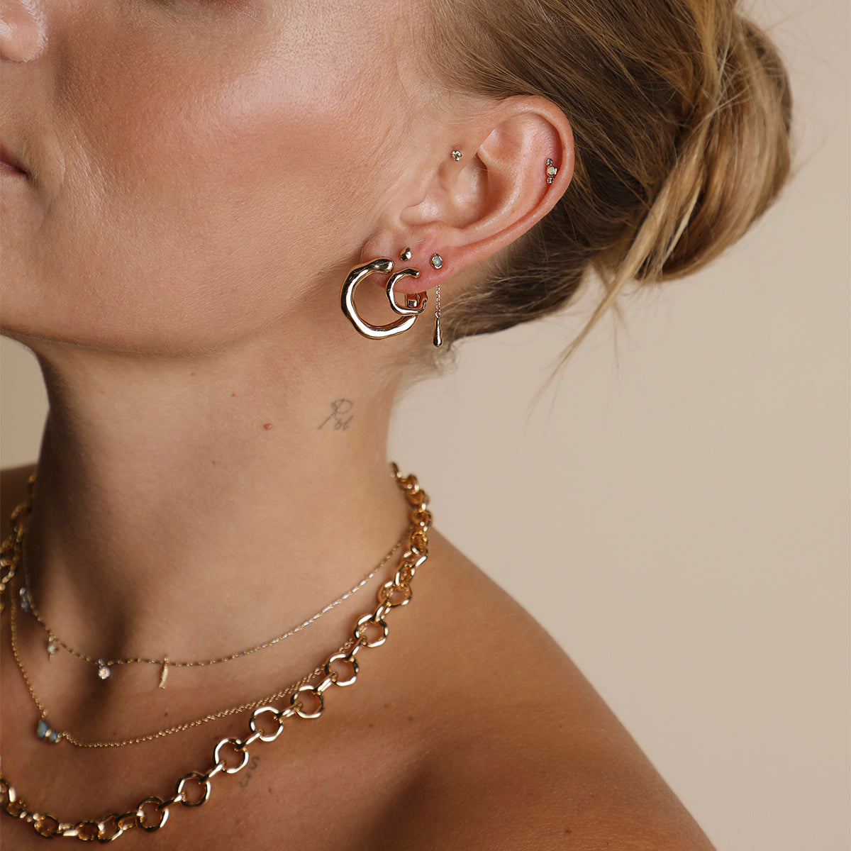 Opal Charm Drop Studs in Gold-Astrid & Miyu