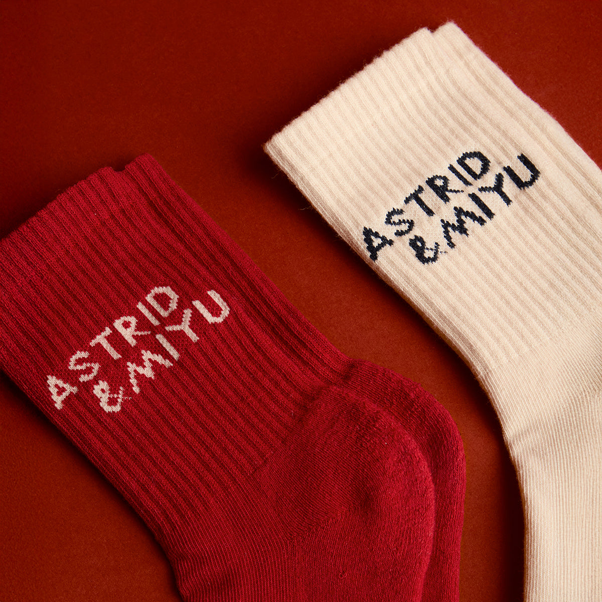 Festive Socks in Red-Astrid & Miyu
