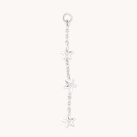 Multi Star Piercing Chain in Solid White Gold-Astrid & Miyu