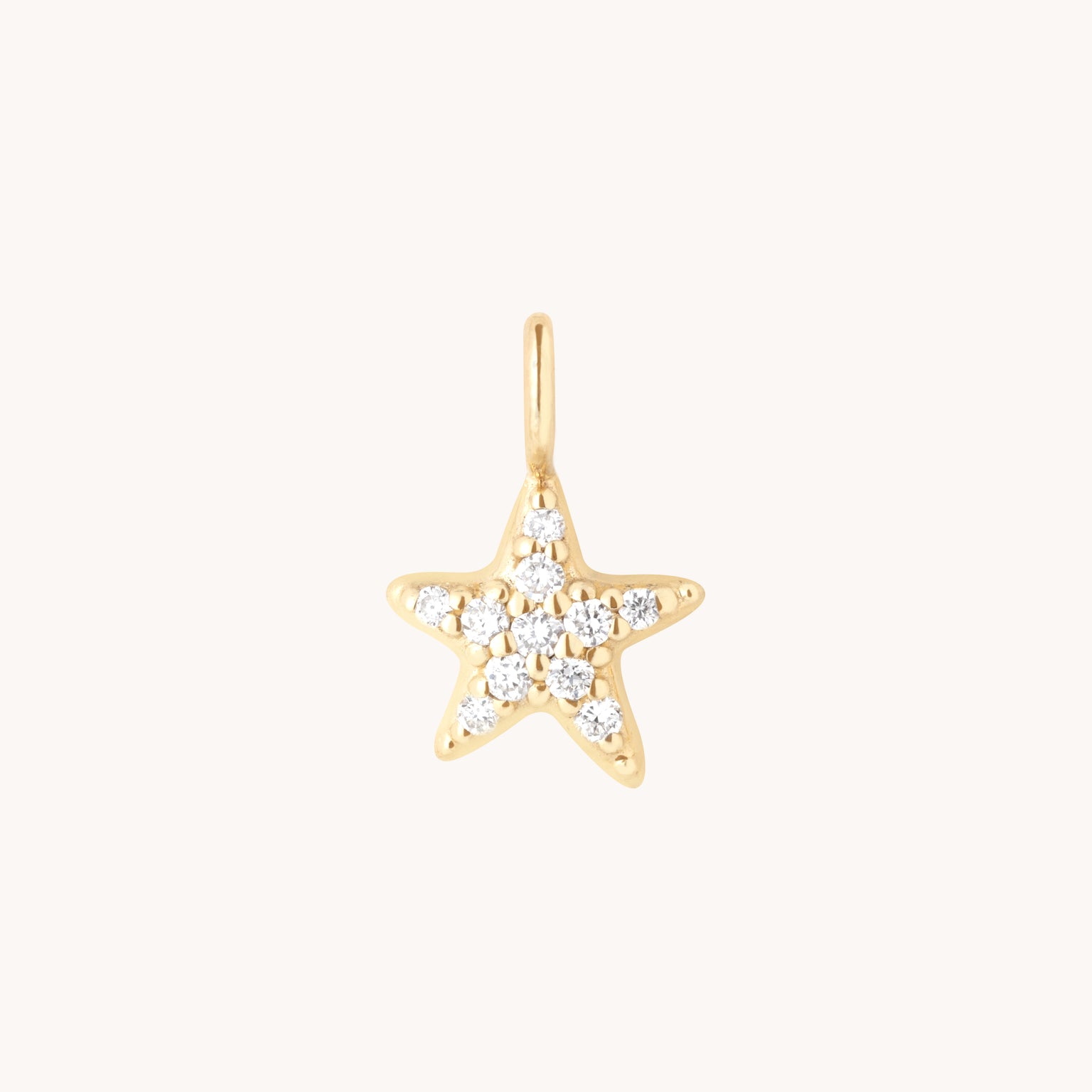 Pavé Star Charm 9k Gold-Astrid & Miyu