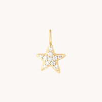Pavé Star Charm 9k Gold-Astrid & Miyu